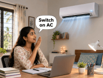 South Indian woman using a Split AC