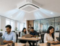 Modern office cooled by a Cassette AC